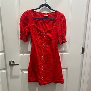 Zara Vibrant Red Ruffled Top